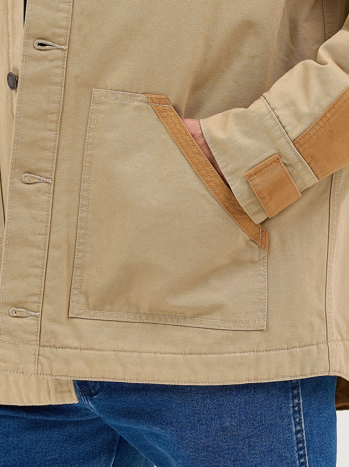 Men's Wrangler Mixed Canvas Chore Jacket