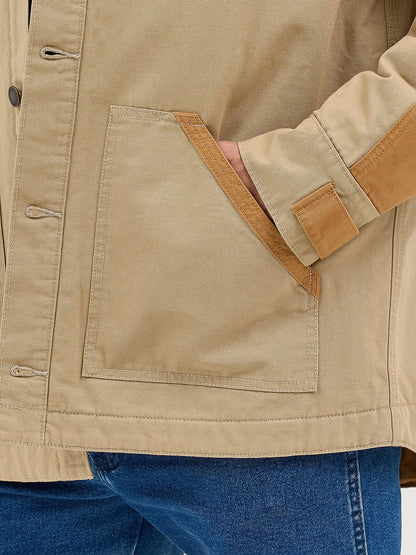 Men's Wrangler Mixed Canvas Chore Jacket