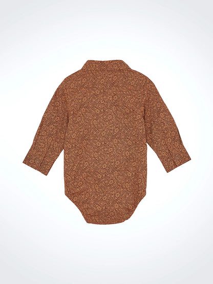 Boy's Infant Wrangler Long Sleeve Western Snap Bodysuit