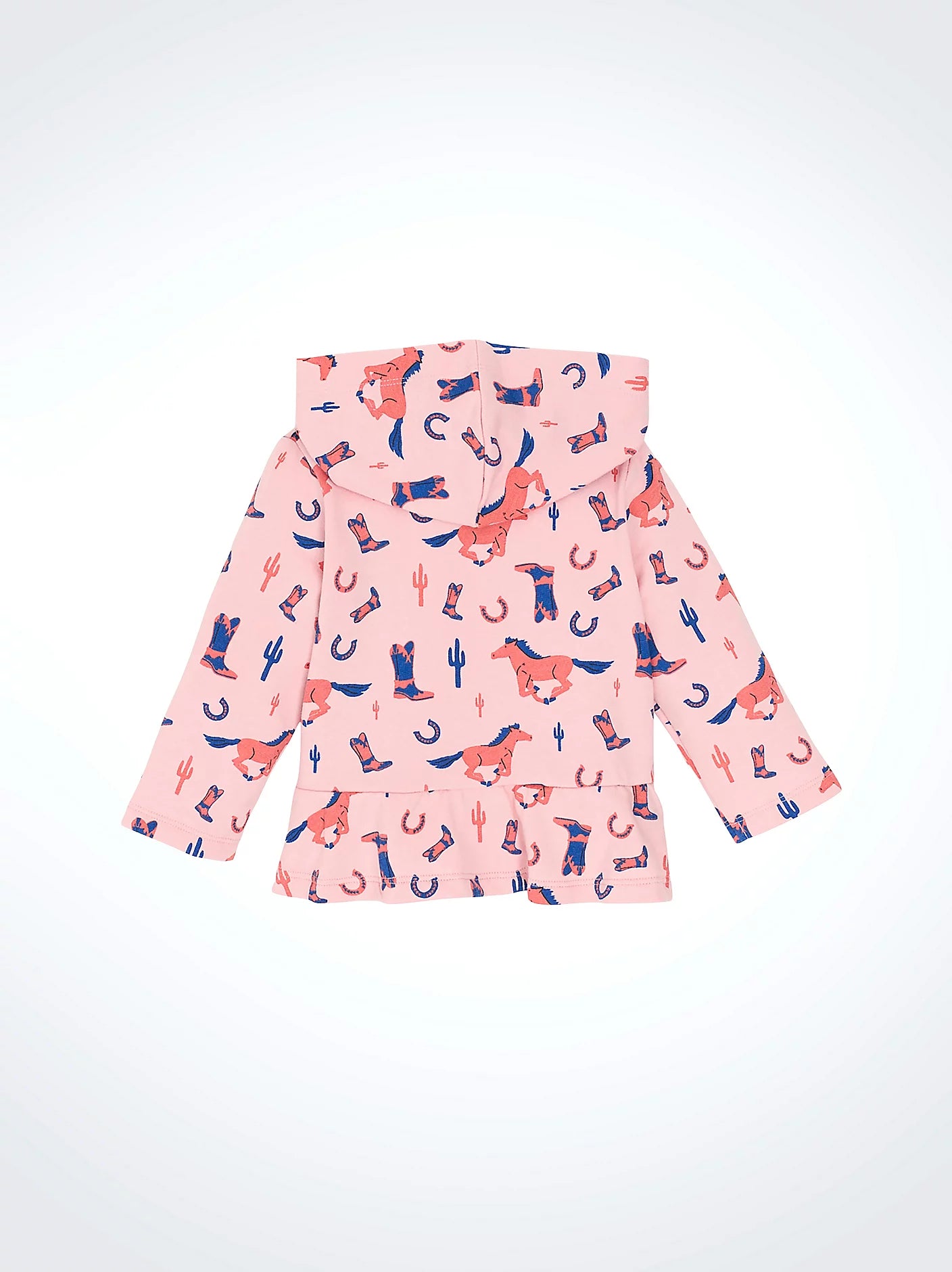 Girl's Wrangler Ruffle Hem Fleece Zip Jacket