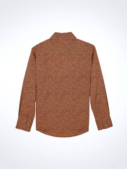 Boy's Wrangler 20X® Advanced Comfort Western Snap Print Shirt