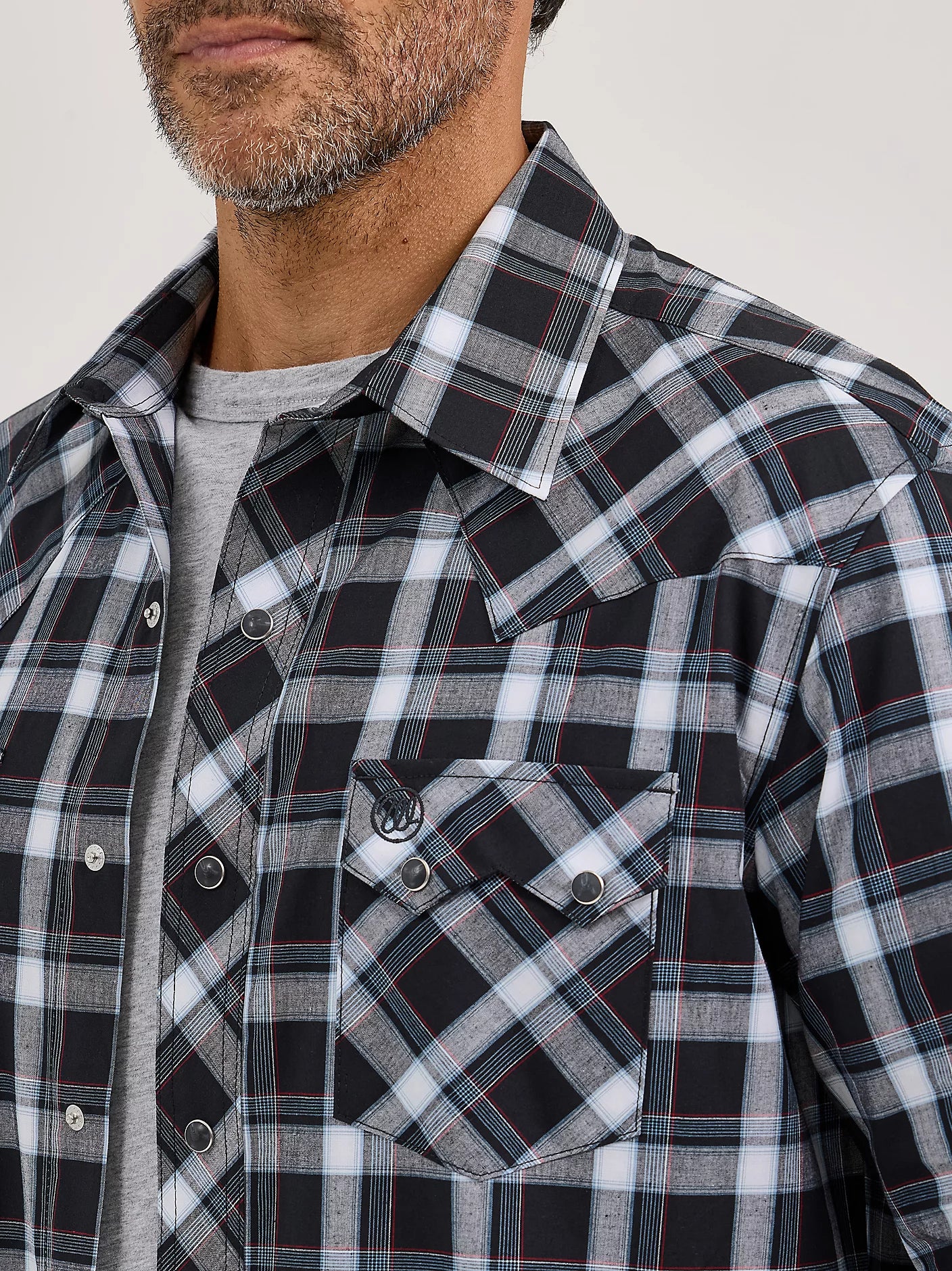 Men's Wrangler Retro Long Sleeve Sawtooth Snap Pocket Western Shirt