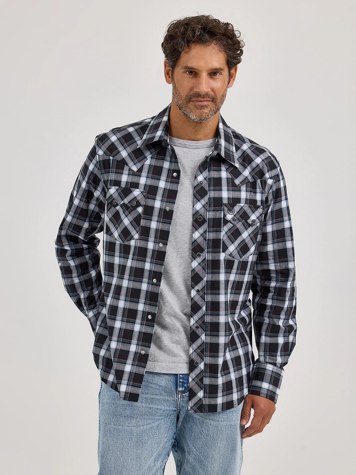 Men's Wrangler Retro Long Sleeve Sawtooth Snap Pocket Western Shirt