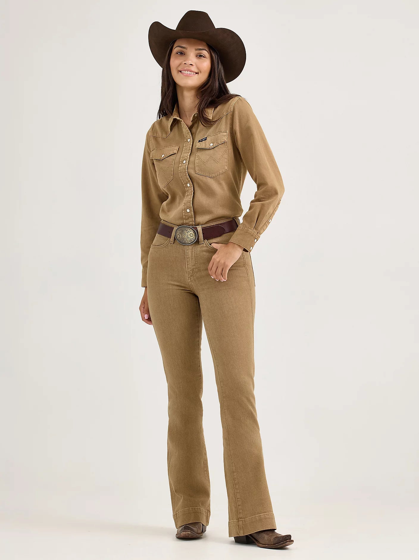 Women's Wrangler Colorwash Slim Western Snap Shirt