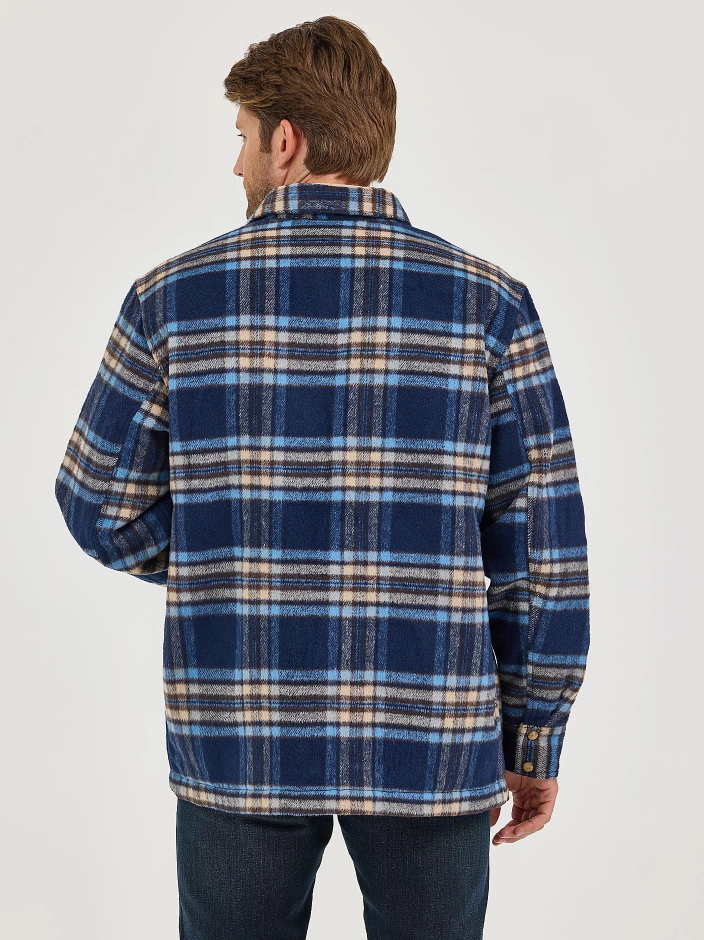 Men's Wrangler Quilt Lined Flannel Shirt Jacket