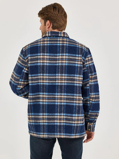 Men's Wrangler Quilt Lined Flannel Shirt Jacket