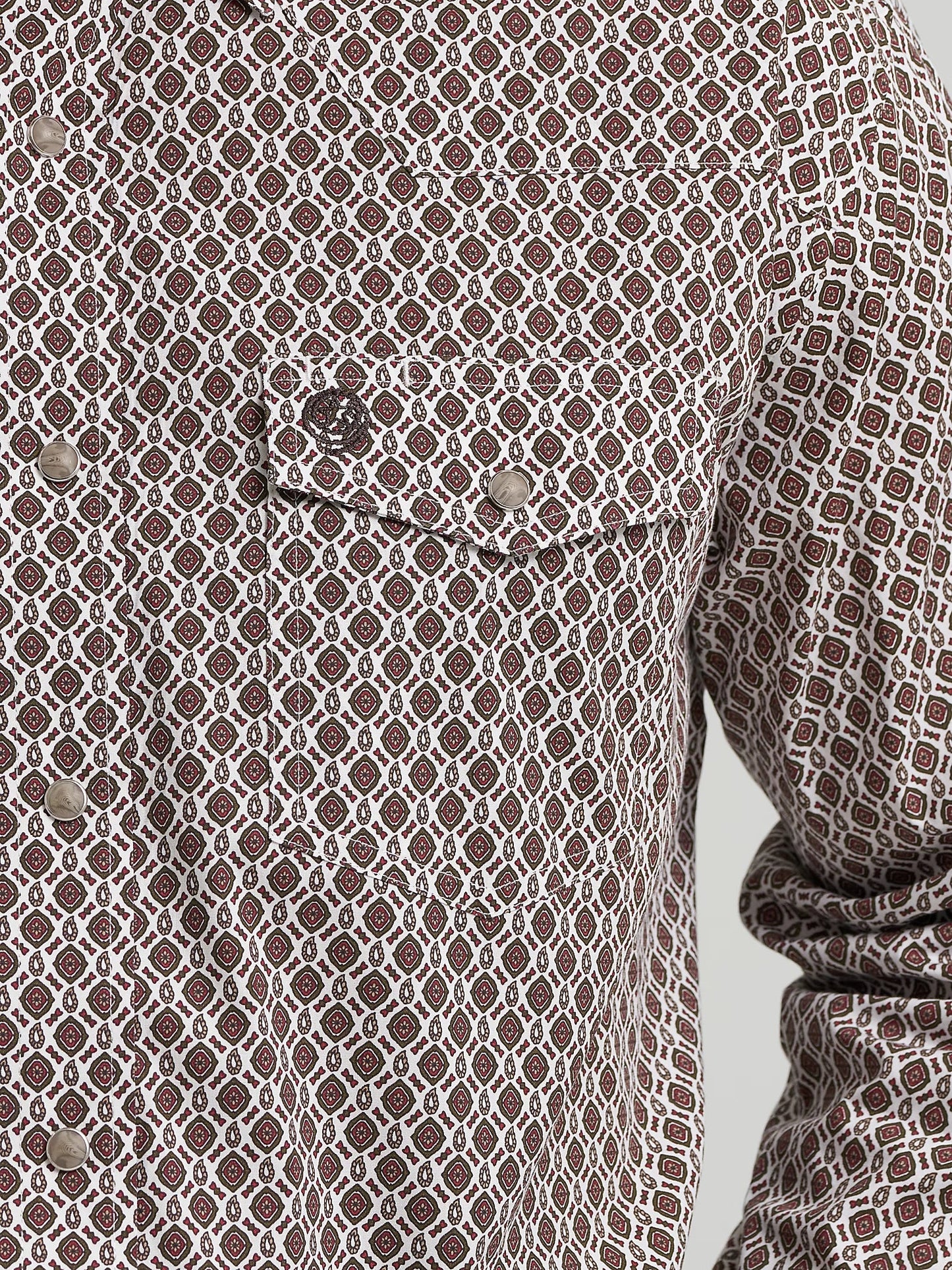 Men's Wrangler George Strait Troubadour Long Sleeve - Brown Multi