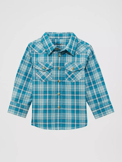 Boy's Wrangler Little Boy's Long Sleeve Plaid Western Snap Shirt