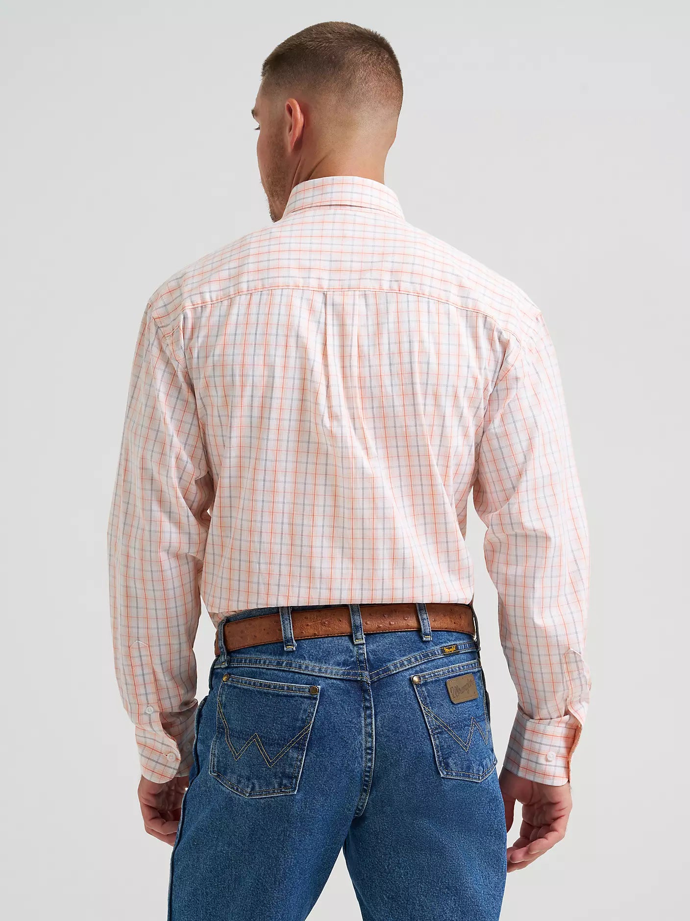 Men's Wrangler George Long Sleeve Button Down One Pocket Shirt