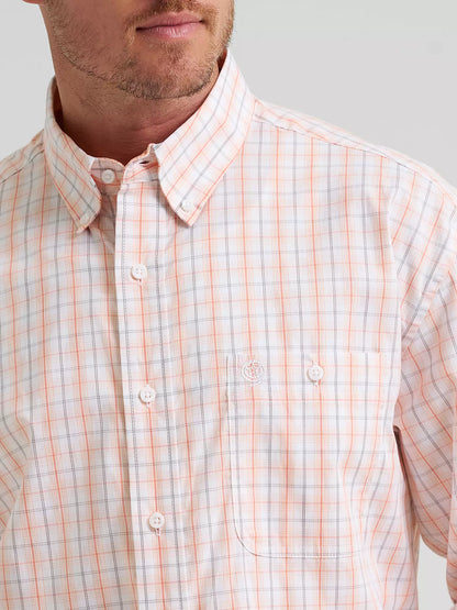Men's Wrangler George Long Sleeve Button Down One Pocket Shirt