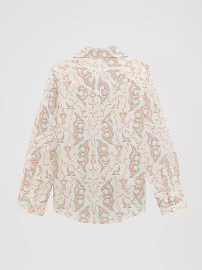 Girl's Wrangler Bold Print Western Snap Shirt