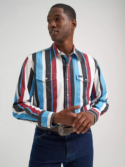 Men's Wrangler Vintage-Inspired Brushpopper Western Snap Workshirt
