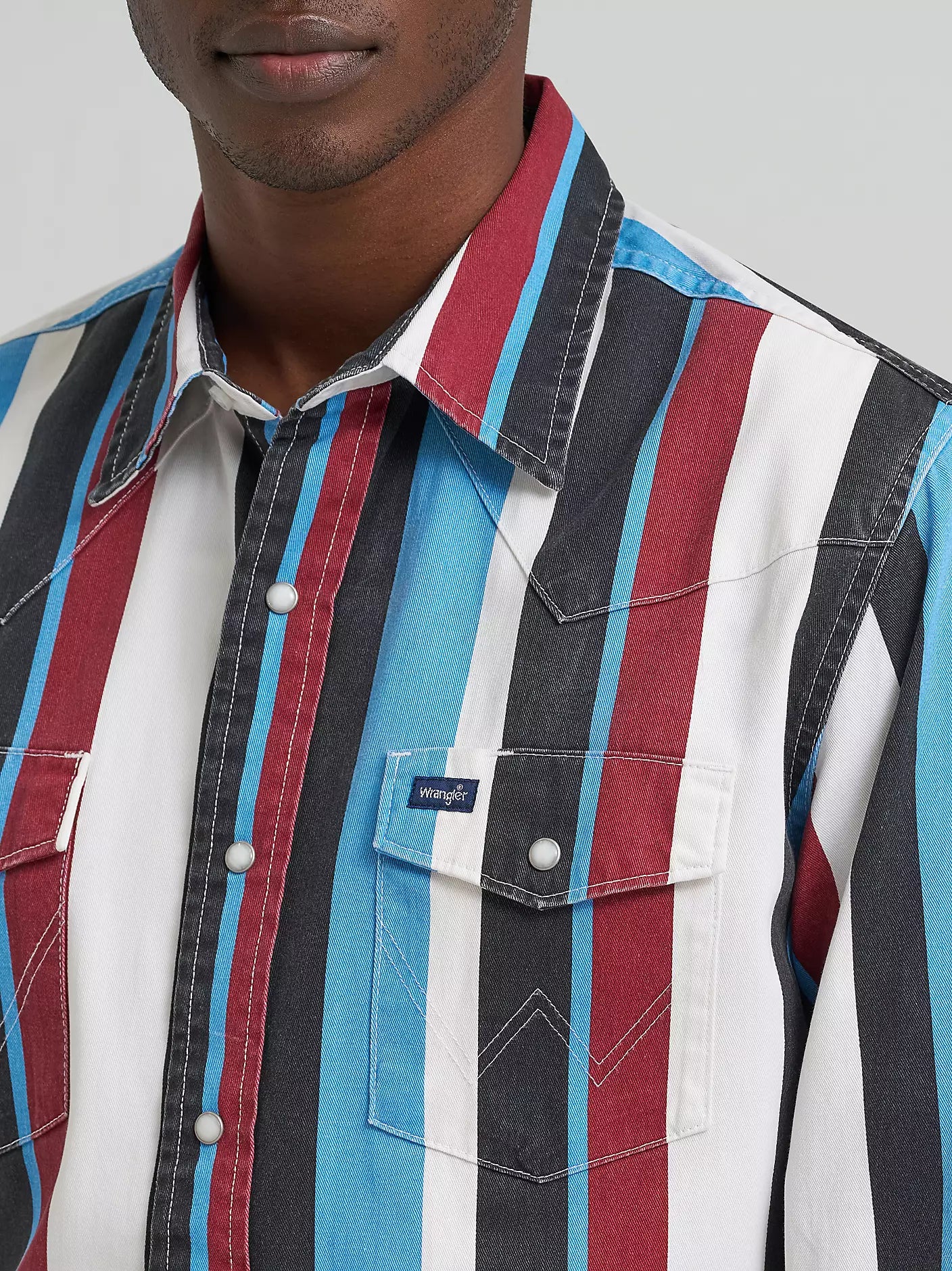 Men's Wrangler Vintage-Inspired Brushpopper Western Snap Workshirt