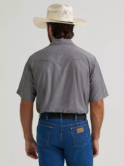 Men's Wrangler Cowboy Cut Short Sleeve Shirt - Charcoal