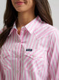 Women's Wrangler Olivia Western Slim Snap Shirt - Pink Stripes