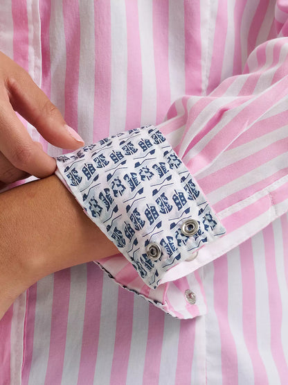 Women's Wrangler Olivia Western Slim Snap Shirt - Pink Stripes