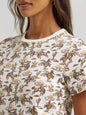 Women's Wrangler All Over Print Slim Tee - Cream Lasso