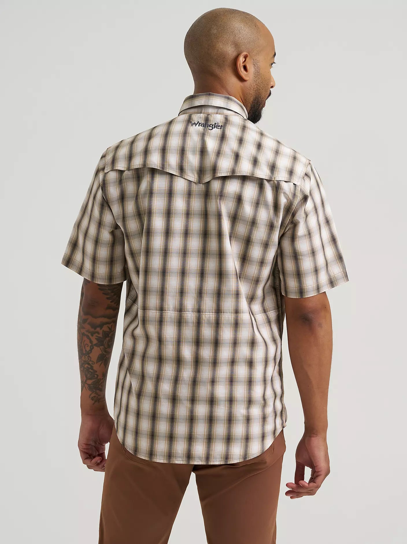 Men's Wrangler All Terrain Gear Men's Plaid Performance Shirt