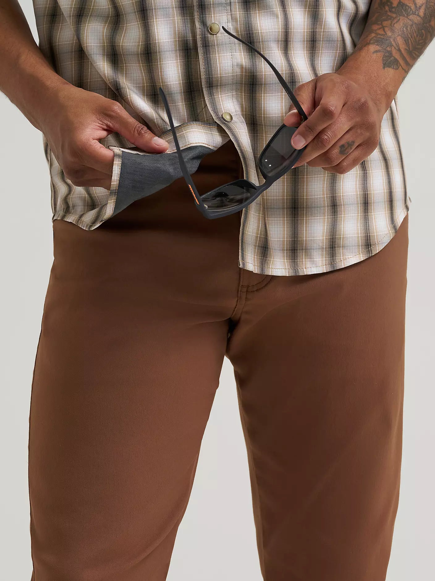 Men's Wrangler All Terrain Gear Men's Plaid Performance Shirt