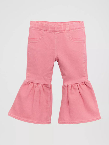 Girl's Wrangler Little Girl's Vibrant Ruffle Leg Flare Jean
