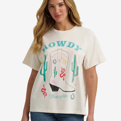 Women's Wrangler Retro Girlfriend Fit T-Shirt - Howdy