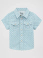 Boy's Wrangler Snap Short Sleeve Shirt - Teal