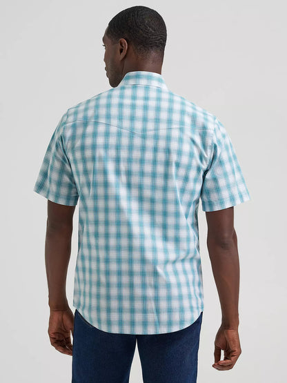 Men's Wrangler Short Sleeve Shirt - Pale Teal