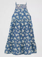 Girl's Wrangler Floral Boot Print Denim Dress