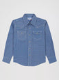 Boy's Wrangler 20X Advanced Comfort Snap Shirt - Midnight Blue