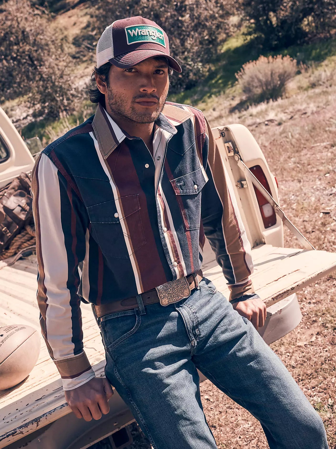 Men's Wrangler Vintage-Inspired Brushpopper Western Snap Workshirt
