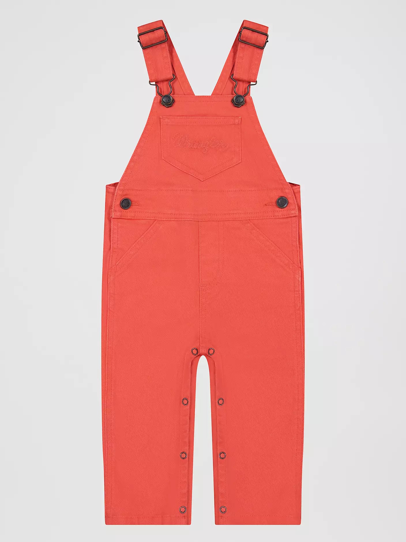 Girl's Wrangler Colorwash Denim Overalls-Little Girls