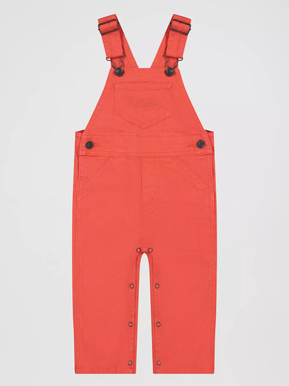 Girl's Wrangler Colorwash Denim Overalls-Little Girls