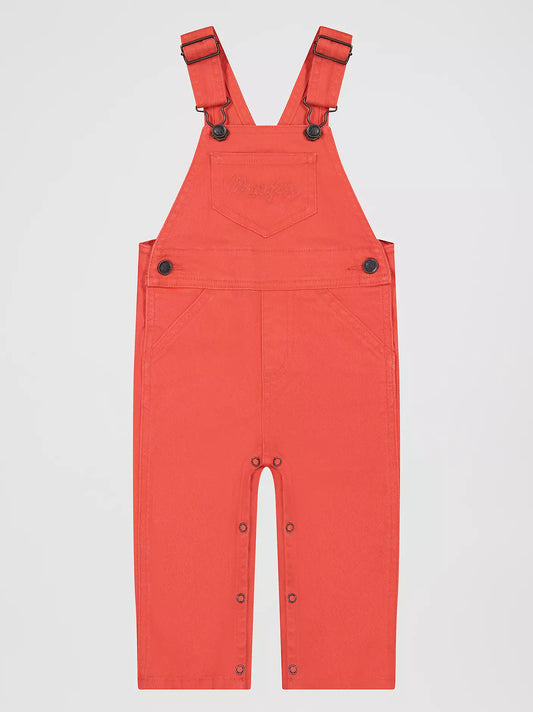 Girl's Wrangler Colorwash Denim Overalls-Little Girls