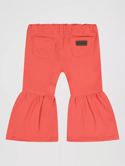 Girl's Wrangler Little Girl's Vibrant Ruffle Leg Flare Jean