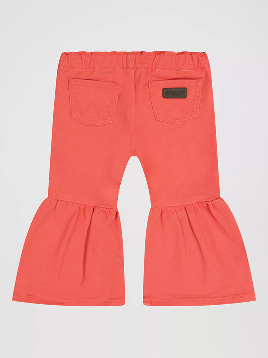 Girl's Wrangler Little Girl's Vibrant Ruffle Leg Flare Jean