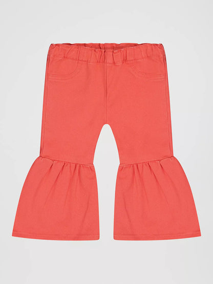 Girl's Wrangler Little Girl's Vibrant Ruffle Leg Flare Jean