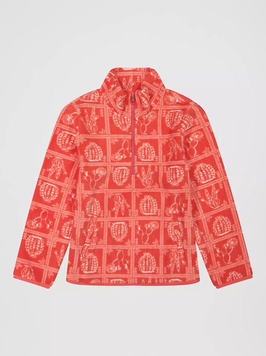 Girl's Wrangler Printed 1/4 Zip Fleece Pullover