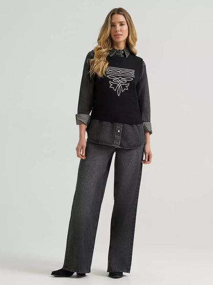 Women's Wrangler Western Stitch Sweater Vest