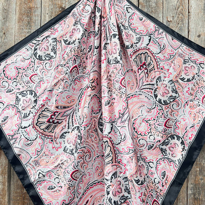 Pink & Black Paisley Wild Rag