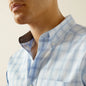 Men's Ariat Wrinkle Free Slim Fit Shirt - Blue Plaid