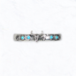 Western Turquoise Bull Skull Cuff Bracelet