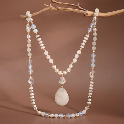 Stone Beaded Long Necklace