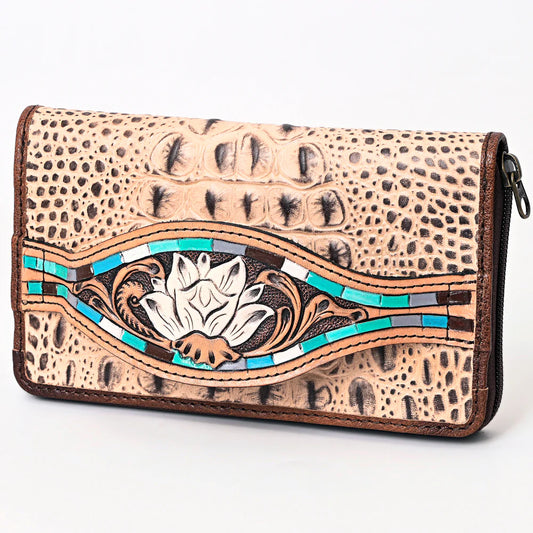 American Darling Leather Wallet Bag - Crocodile Embossed