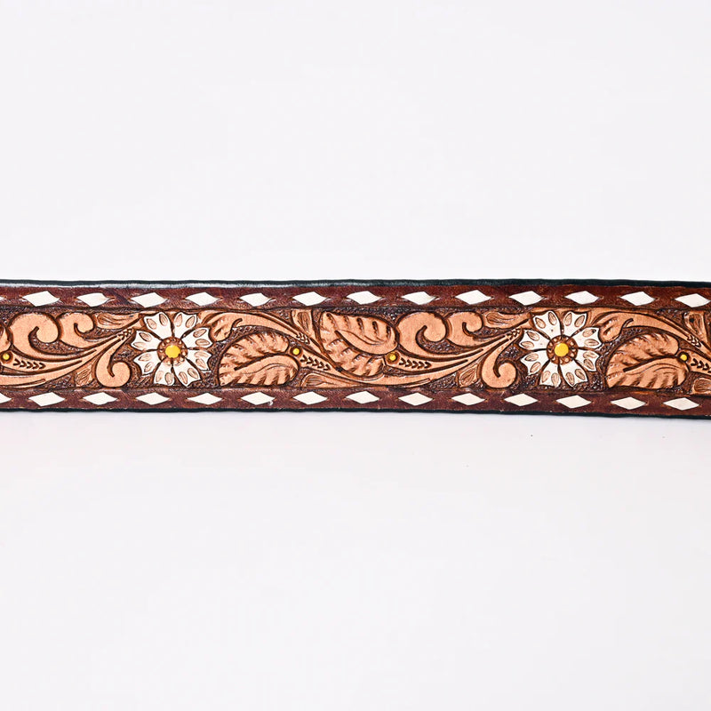 Women's American Darling Painted Tooled Leather Belt
