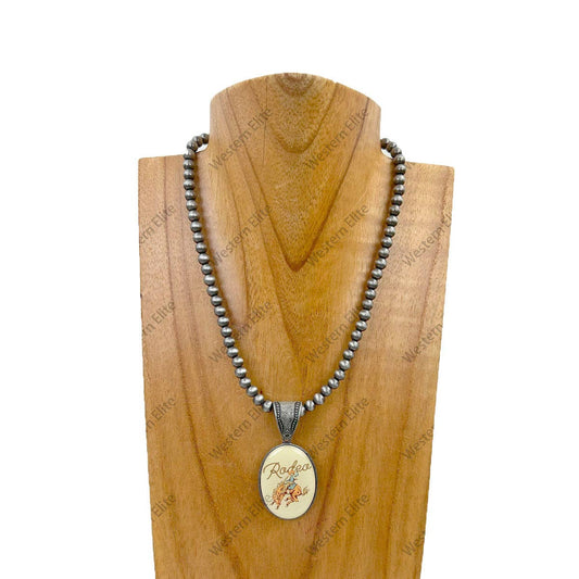 Oval Cowboy Pendent Necklace