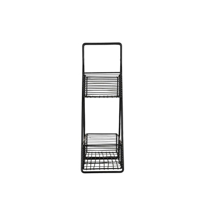 Atticus Two Tiered Wire Baskets Black Kitchen Decor