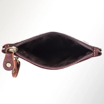 American Darling Hair-On Cowhide Coin Purse with Desert Scene Applique