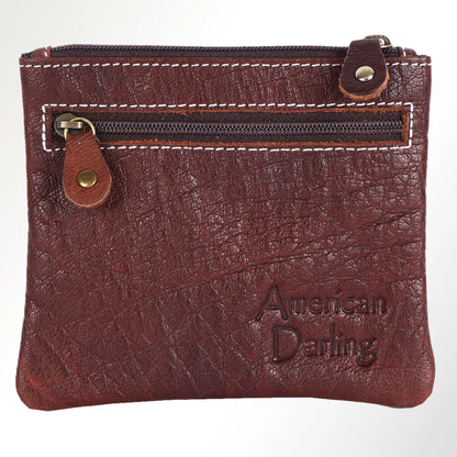 American Darling Hair-On Cowhide Coin Purse with Desert Scene Applique