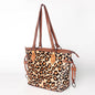 Leopard Hair-On Genuine Leather Women Tote