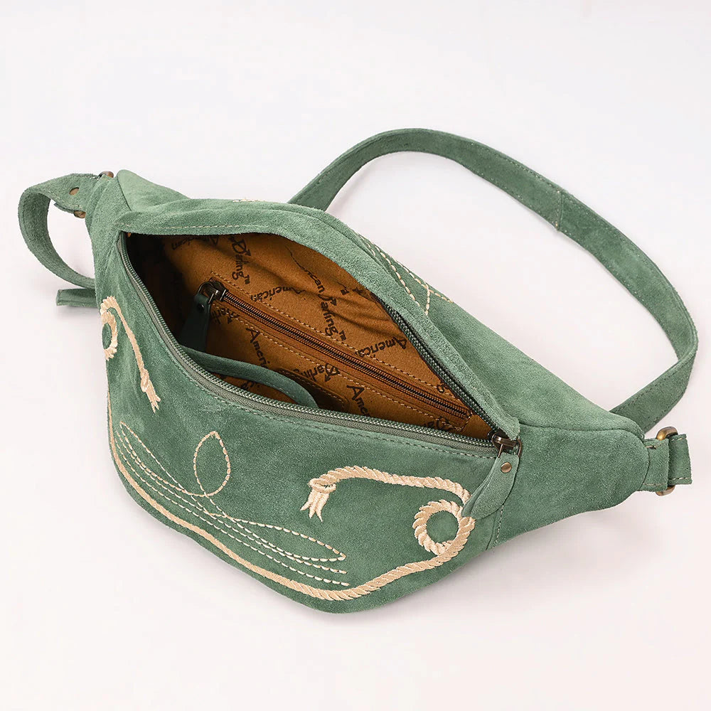 American Darling Suede Belt Bag - Sage